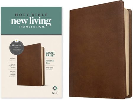 NLT Personal Size Giant Print Bible, Filament Enabled Edition (Red Letter, Leatherlike, Rustic Brown) Online