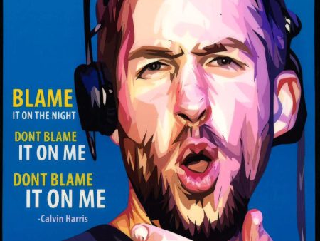 Calvin Harris: Blame It On The Night Pop Art (10X10) Fashion